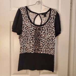 WHBM Leopard 🐆  Print Sweater Sz  L